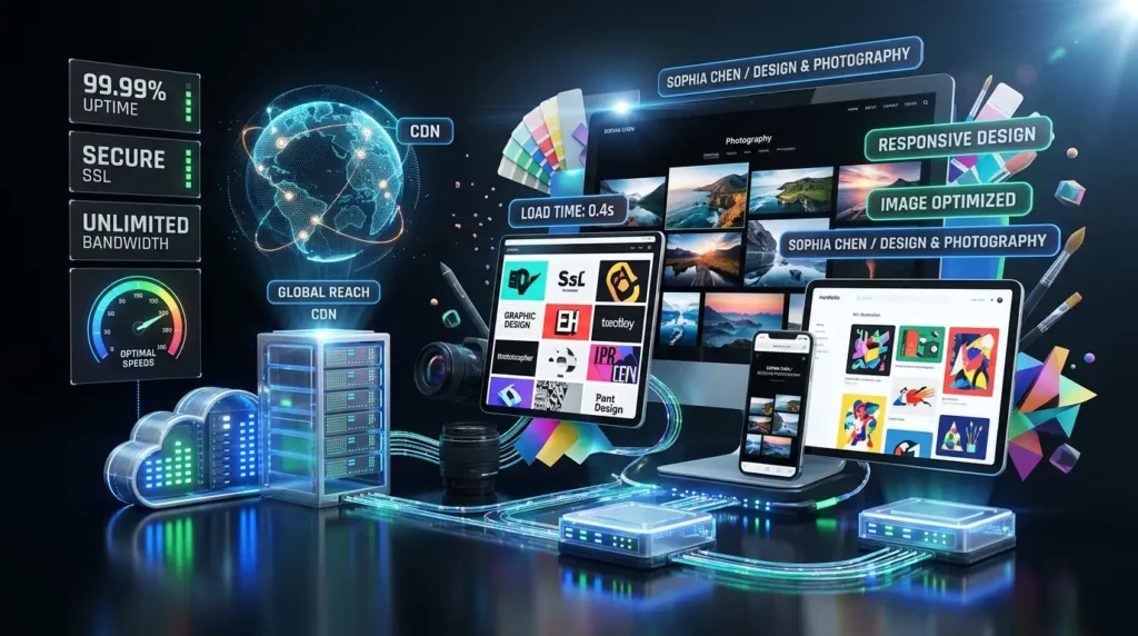 Best hosting for portfolio website showcase