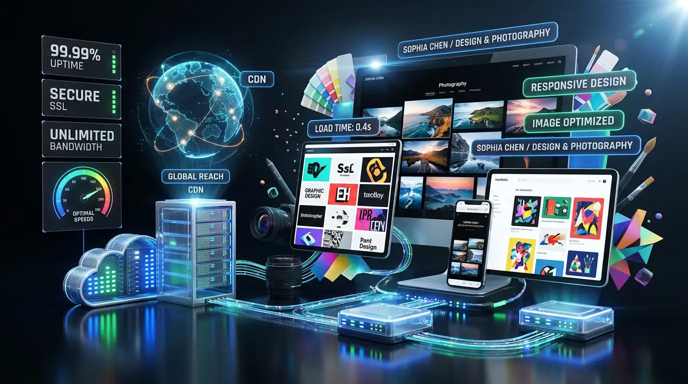 Best hosting for portfolio website showcase